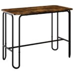 vidaXL Jedálenský stôl 100 x 50 x 75 cm Kompozitné drevo Dymový dub – Obrázok 2