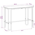 vidaXL Jedálenský stôl 100 x 50 x 75 cm Kompozitné drevo Dymový dub – Obrázok 7