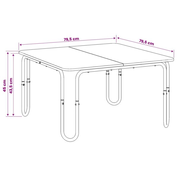 vidaXL Konferenčný stolík Dymový dub 79,5 x 79,5 x 45 cm – Obrázok 7