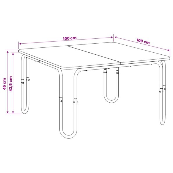 vidaXL Konferenčný stolík Dub artisan 100 x 100 x 45 cm – Obrázok 7