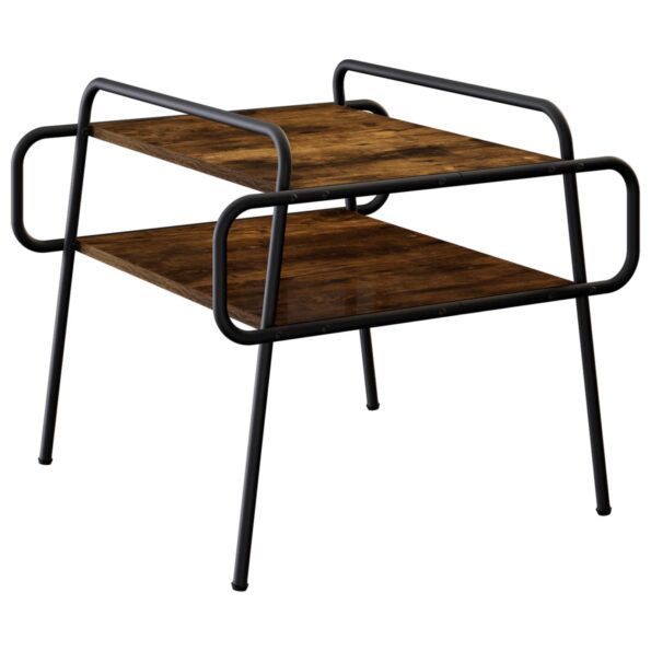 vidaXL Konferenčný stolík Dymový dub 60 x 60 x 51 cm Kompozitné drevo – Obrázok 2