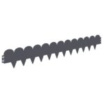 vidaXL Obrubník trávnika 30 pcs 103 x 15 cm Oceľ Antracitová – Obrázok 2