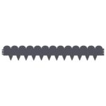 vidaXL Obrubník trávnika 30 pcs 103 x 15 cm Oceľ Antracitová – Obrázok 5