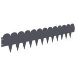 vidaXL Obrubník trávnika 30 pcs 103 x 20 cm Oceľ Antracitová – Obrázok 6