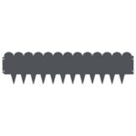 vidaXL Obrubník trávnika 30 pcs 103 x 25 cm Oceľ Antracitová – Obrázok 5