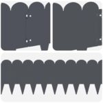 vidaXL Obrubník trávnika 30 pcs 103 x 25 cm Oceľ Antracitová – Obrázok 7