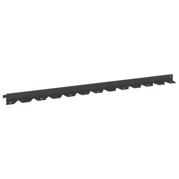 vidaXL Obrubník trávnika 50 pcs 102 x 4 x 4 cm Oceľ Čierna – Obrázok 2