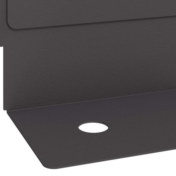 vidaXL Obrubník trávnika 50 pcs 102 x 4 x 4 cm Oceľ Čierna – Obrázok 8