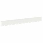 vidaXL Obrubník trávnika 30 pcs 102 x 10 x 4 cm Oceľ Biela – Obrázok 2