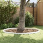 vidaXL Obrubník trávnika 30 pcs 102 x 10 x 4 cm Oceľ Biela – Obrázok 4