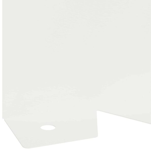 vidaXL Obrubník trávnika 30 pcs 102 x 10 x 4 cm Oceľ Biela – Obrázok 8
