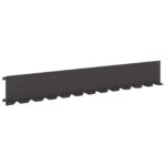 vidaXL Obrubník trávnika 30 pcs 102 x 15 x 4 cm Oceľ Čierna – Obrázok 2
