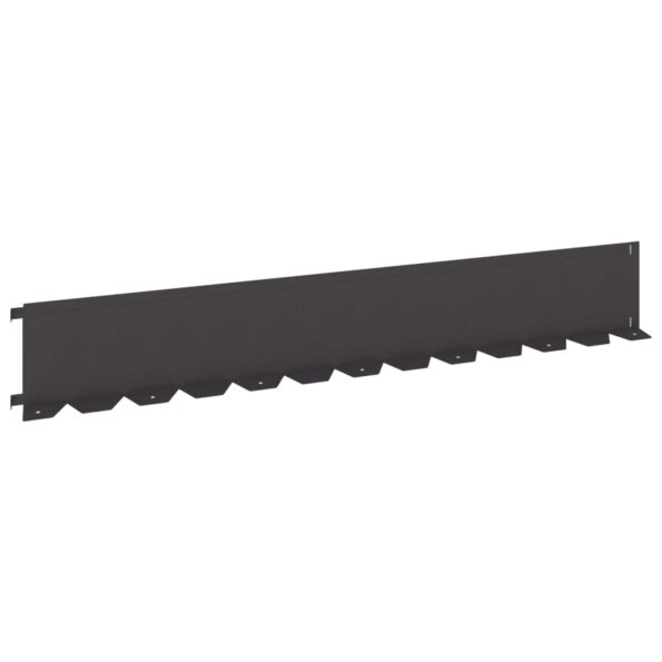 vidaXL Obrubník trávnika 30 pcs 102 x 15 x 4 cm Oceľ Čierna – Obrázok 2