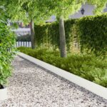 vidaXL Obrubník trávnika 30 pcs 102 x 15 x 4 cm Oceľ Biela
