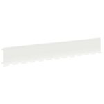 vidaXL Obrubník trávnika 30 pcs 102 x 15 x 4 cm Oceľ Biela – Obrázok 2