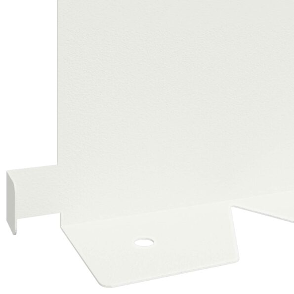 vidaXL Obrubník trávnika 30 pcs 102 x 15 x 4 cm Oceľ Biela – Obrázok 8