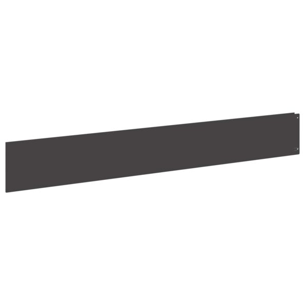 vidaXL Obrubník trávnika 10 ks 100 x 15 cm Oceľ Čierna – Obrázok 2