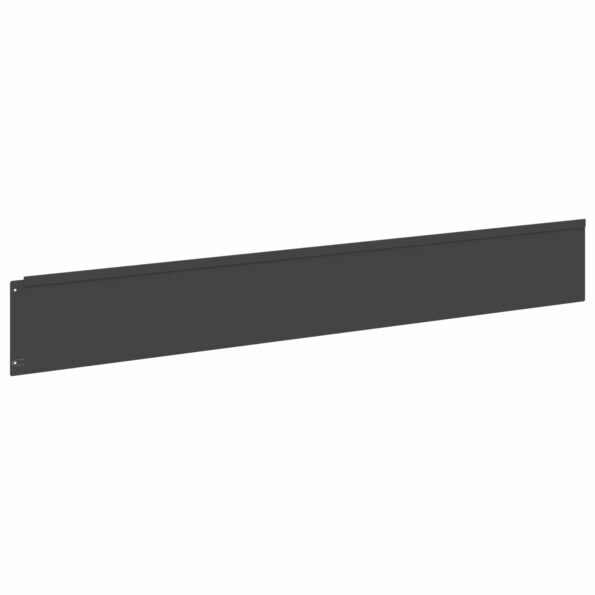 vidaXL Obrubník trávnika 30 ks 100 x 15 cm Oceľ Čierna – Obrázok 5