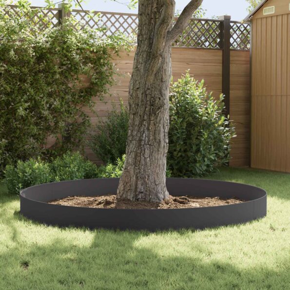 vidaXL Obrubník trávnika 30 ks 100 x 18 cm Oceľ Čierna – Obrázok 4