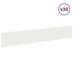 vidaXL Obrubník trávnika 30 ks 100 x 18 cm Oceľ Biela – Obrázok 3
