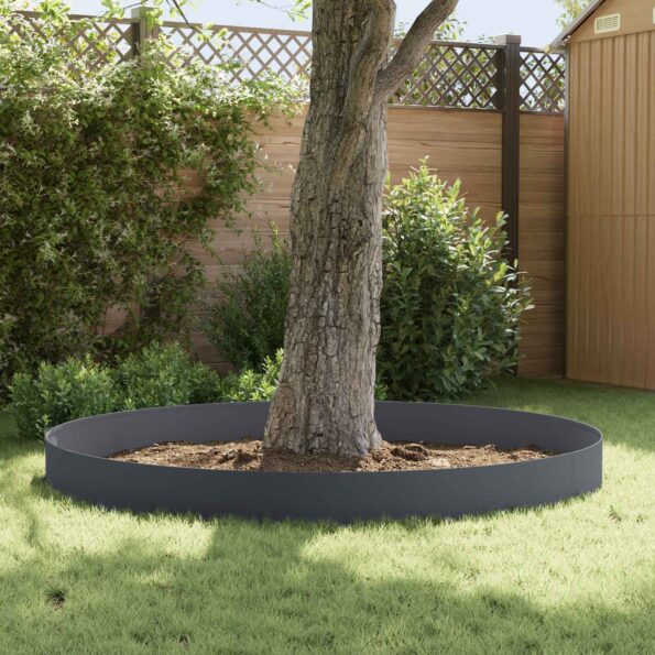 vidaXL Obrubník trávnika 10 ks 100 x 18 cm Oceľ Antracitová – Obrázok 4