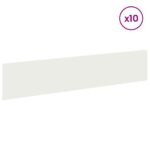 vidaXL Obrubník trávnika 10 ks 100 x 22 cm Oceľ Biela – Obrázok 3