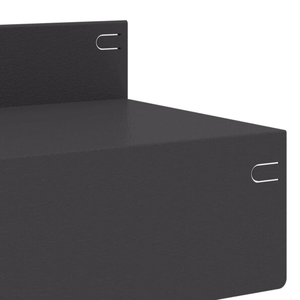 vidaXL Obrubník trávnika 10 ks 100 x 10 x 8 cm Oceľ Čierna – Obrázok 5