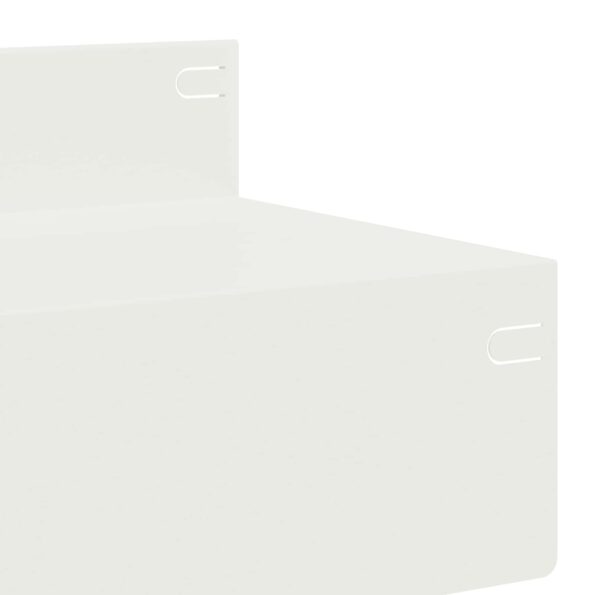 vidaXL Obrubník trávnika 30 ks 100 x 10 x 8 cm Oceľ Biela – Obrázok 5