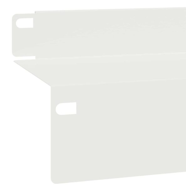 vidaXL Obrubník trávnika 30 ks 100 x 10 x 8 cm Oceľ Biela – Obrázok 6