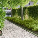 vidaXL Obrubník trávnika 30 ks 100 x 10 x 8 cm Oceľ Olivovo zelená