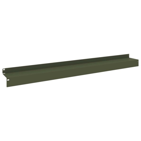 vidaXL Obrubník trávnika 30 ks 100 x 10 x 8 cm Oceľ Olivovo zelená – Obrázok 2