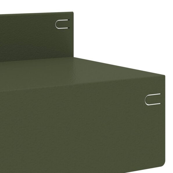 vidaXL Obrubník trávnika 30 ks 100 x 10 x 8 cm Oceľ Olivovo zelená – Obrázok 5