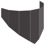 vidaXL Obrubník trávnika 100 x 45 cm Oceľ Čierna – Obrázok 2