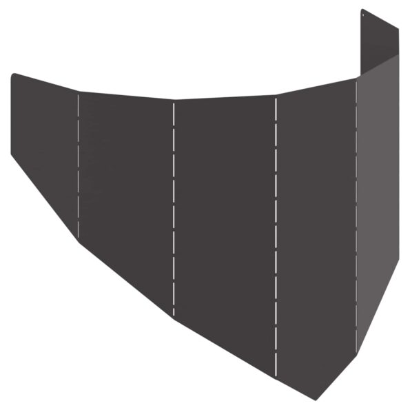 vidaXL Obrubník trávnika 100 x 45 cm Oceľ Čierna – Obrázok 2