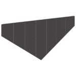 vidaXL Obrubník trávnika 100 x 45 cm Oceľ Čierna – Obrázok 4
