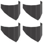 vidaXL Obrubník trávnika 4 ks 100 x 45 cm Oceľ Čierna – Obrázok 2