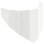 vidaXL Obrubník trávnika 100 x 45 cm Oceľ Biela – Obrázok 2