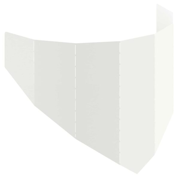 vidaXL Obrubník trávnika 100 x 45 cm Oceľ Biela – Obrázok 2