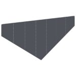 vidaXL Obrubník trávnika 4 ks 100 x 45 cm Oceľ Antracitová – Obrázok 4