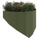 vidaXL Obrubník trávnika 100 x 45 cm Oceľ Olivovo zelená – Obrázok 3