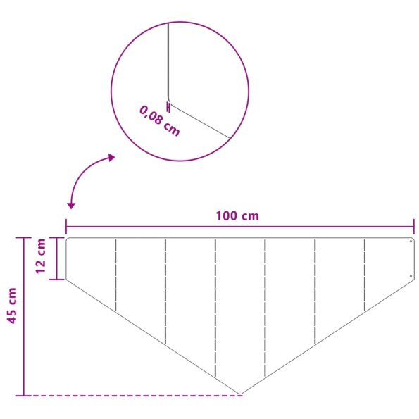 vidaXL Obrubník trávnika 100 x 45 cm Oceľ Olivovo zelená – Obrázok 8