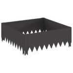 vidaXL Obrubník trávnika 60 x 60 x 20 cm Oceľ Čierna – Obrázok 2