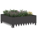 vidaXL Obrubník trávnika 60 x 60 x 20 cm Oceľ Čierna – Obrázok 3