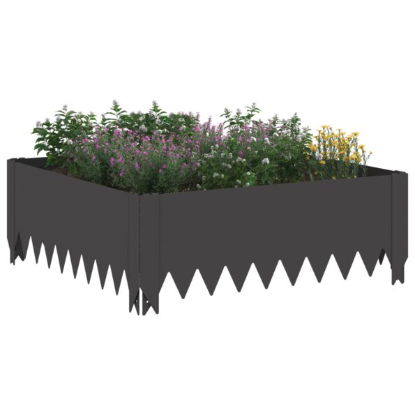 vidaXL Obrubník trávnika 60 x 60 x 20 cm Oceľ Čierna – Obrázok 3