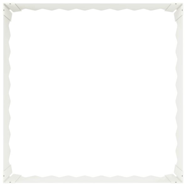 vidaXL Obrubník trávnika 60 x 60 x 20 cm Oceľ Biela – Obrázok 4
