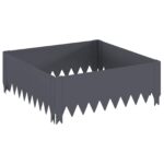 vidaXL Obrubník trávnika 4 ks 60 x 60 x 20 cm Oceľ Antracitová – Obrázok 4