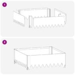 vidaXL Obrubník trávnika 4 pcs 60 x 60 x 20 cm Oceľ Hrdzavý – Obrázok 9