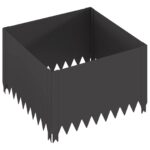 vidaXL Obrubník trávnika 60 x 60 x 35 cm Oceľ Čierna – Obrázok 2