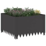 vidaXL Obrubník trávnika 60 x 60 x 35 cm Oceľ Čierna – Obrázok 3