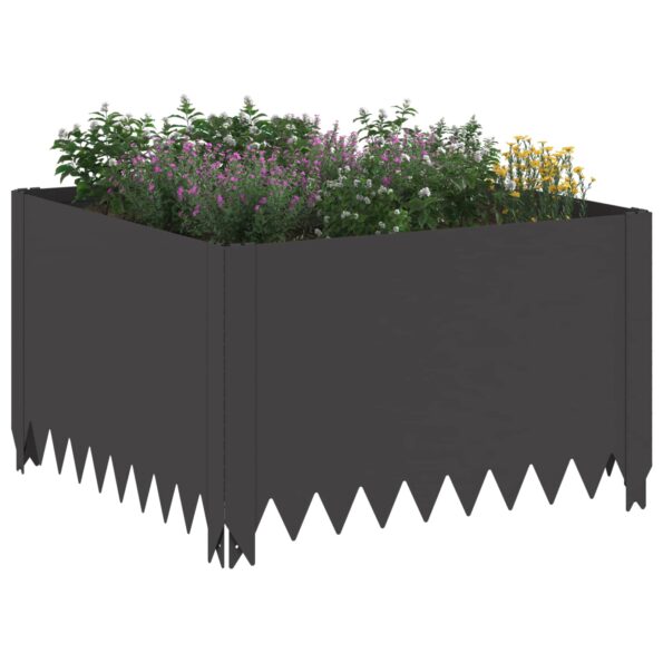 vidaXL Obrubník trávnika 60 x 60 x 35 cm Oceľ Čierna – Obrázok 3